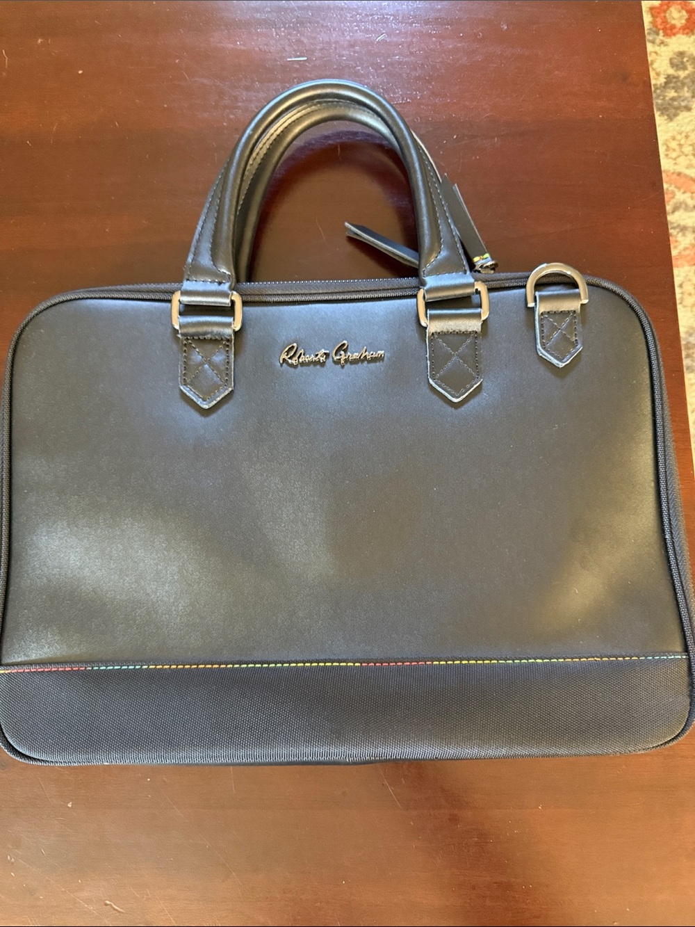 Robert Graham Black Laptop Bag Sleek Professional Design
